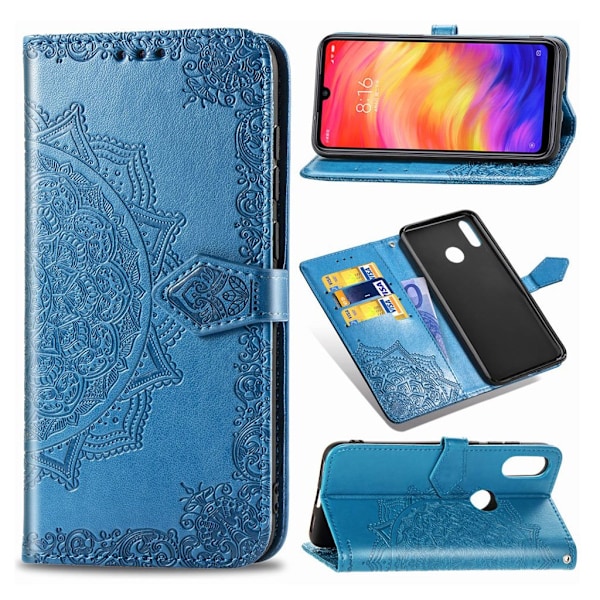 Mandala Xiaomi Redmi Note 7 / Note 7 Pro / Note 7S Flip kotelot - Sininen Blue