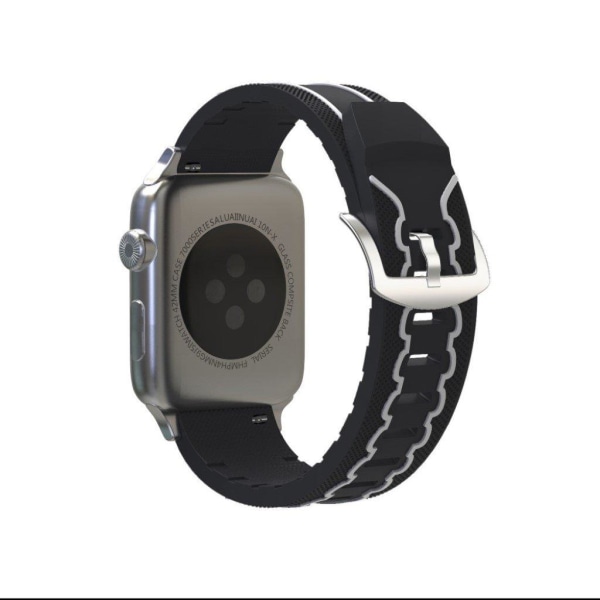 Apple Watch Series 4 40mm ECG pattern silicone watch band - Blac Black