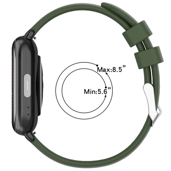 Huami Amazfit Active / GTS 4 Mini Silicone Watch Band 20mm Replacement Strap - Lysegrå Silver grey