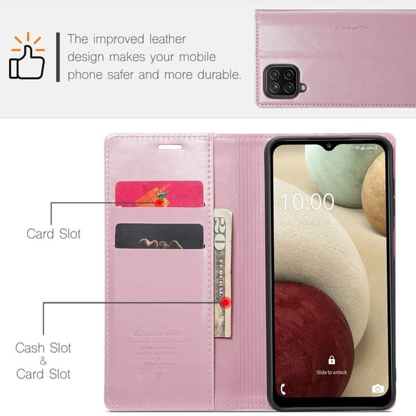 CaseMe Samsung Galaxy A12 5G Smooth Etui - Lyserød Pink