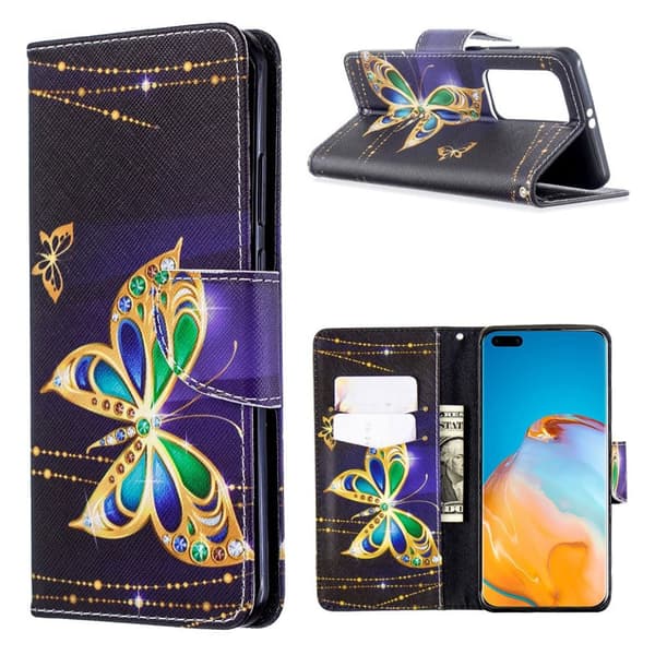 Wonderland Huawei P40 Pro etui - Livlig Sommerfugl Multicolor