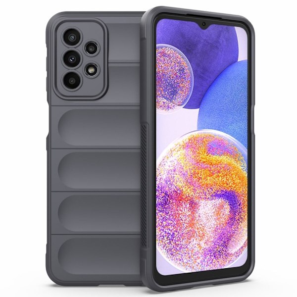 Mjukt greppformat Samsung Galaxy A23 5G skal - Silver/Grå Silvergrå