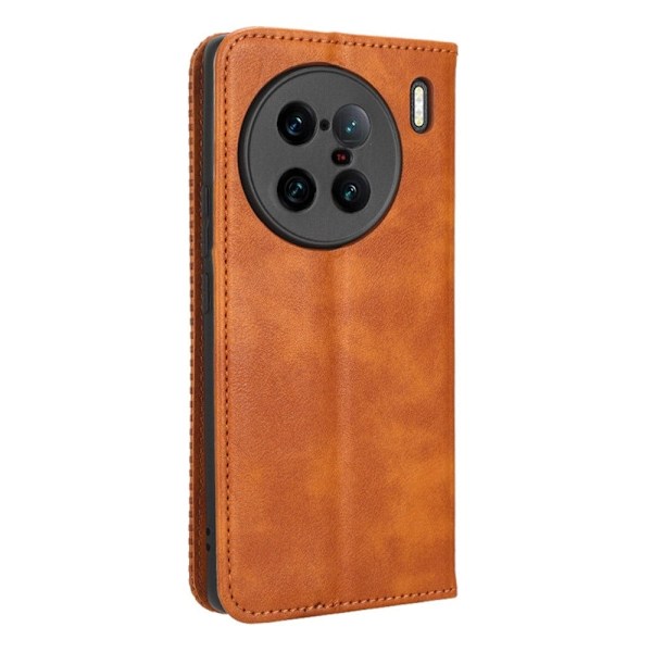 Bofink Vintage läder Vivo X90 Pro Plus fodral - Brun Brun