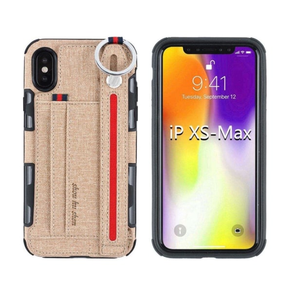 iPhone Xs Max SHOUHUSHEN muovipohjainen kangas pinnoitettu hybri Beige