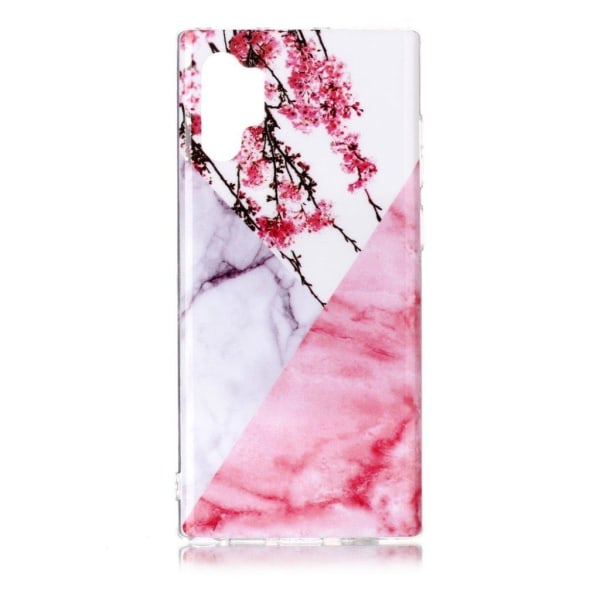 Marble Samsung Galaxy Note 10 Pro kuoret - Kukkainen marmori Pink