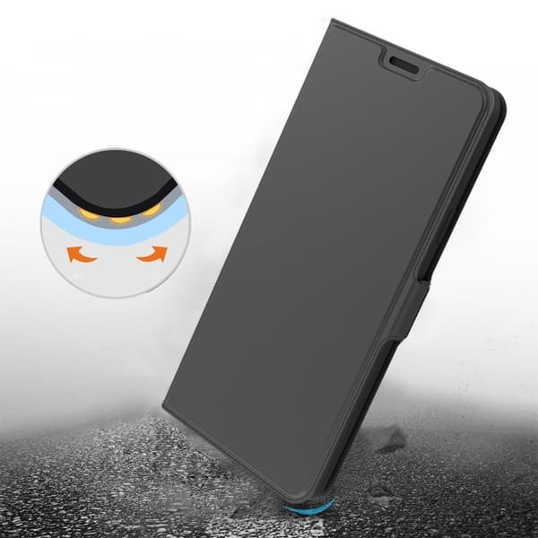 Smidigt och tunt PU-läder Samsung Galaxy S23 fodral - Blå Blå