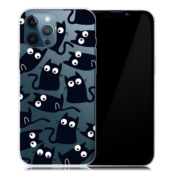 Deco iPhone 13 Pro skal - Små Katter Svart