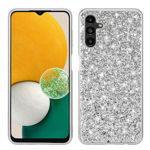 Glitter Samsung Galaxy A14 Suojakotelo - Hopea Silver grey