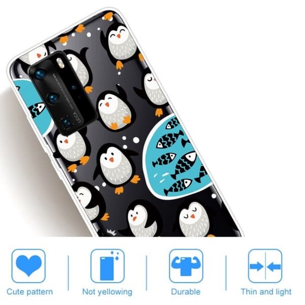Deco Huawei P40 Cover - Lille Pingvin Multicolor