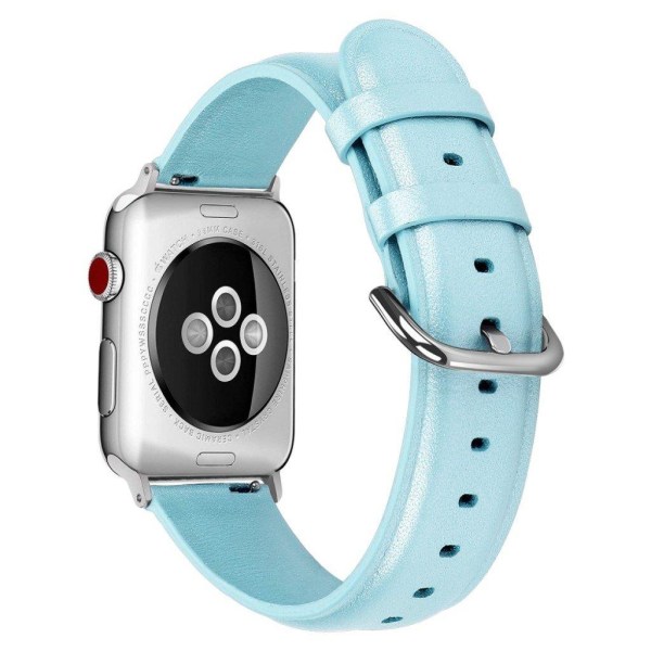 Apple Watch Series 5 44mm aitoa nahkaa oleva ranneke - Vauvasininen Blue