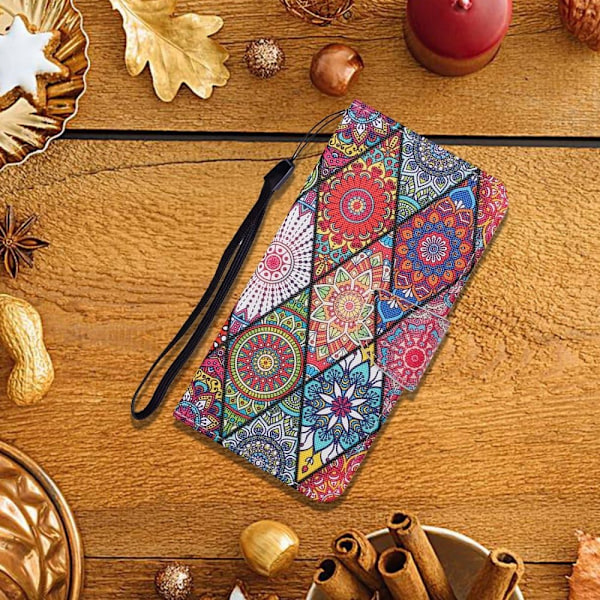 Wonderland Samsung Galaxy A34 5G Läppäkotelo - Rhombus / Totem Multicolor