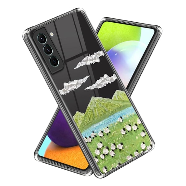 Deco Samsung Galaxy S23 skal - Oljemålning Lamm Grön