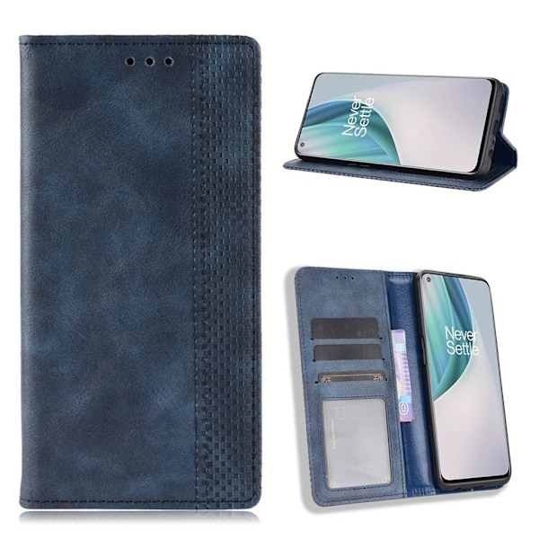 Bofink Vintage OnePlus Nord N10 5G læder etui - blå Blue