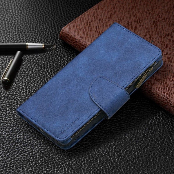 Premium Wallet Huawei P40 Lite / Nova 6 SE kotelot - Sininen Blue
