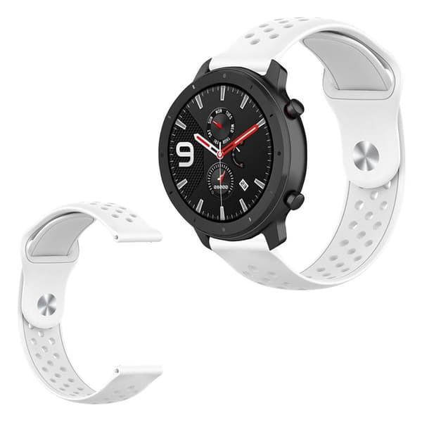 Amazfit GTR 42mm / GTS klockarmband i silikon - Vit Vit