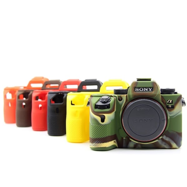 Sony Alpha A9 blødt silikone etui - Kamouflage Multicolor