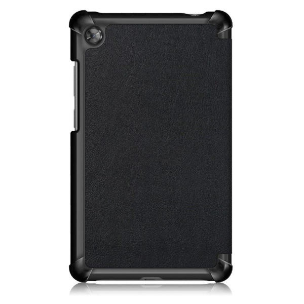 Lenovo Tab M7 tri-fold durable leather flip case - Black Svart