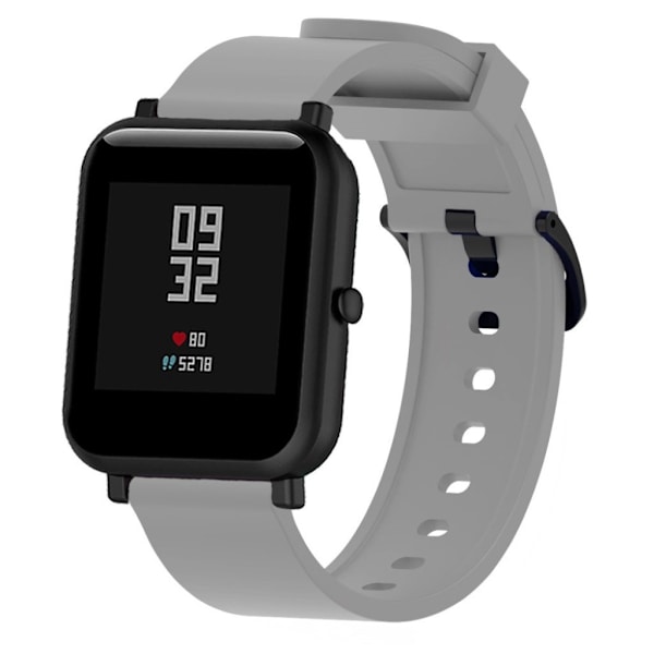 Huami Amazfit klockband av silikon - Grå Silvergrå