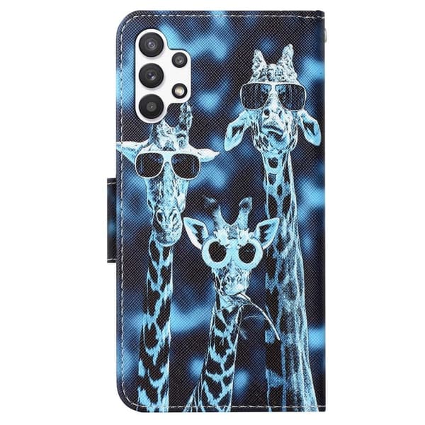Wonderland Samsung Galaxy M32 5G / A32 5g Läppäkotelo - Giraffe Blue
