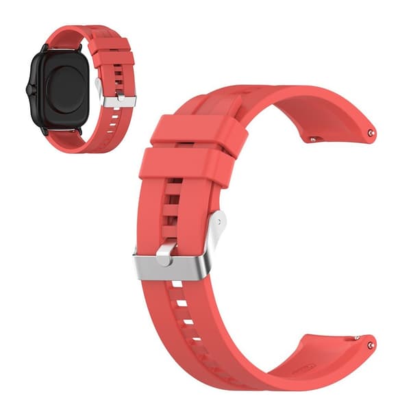 20 mm silikoneurrem til Amazfit GTS-enheder - Rød Red