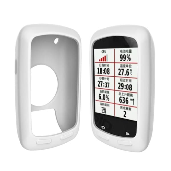 Garmin Edge 800/810 Enfärgat silikon skydds skal - Vit Vit