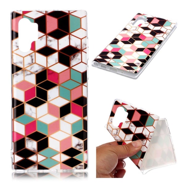 Marble Samsung Galaxy Note 10 Pro cover - Farverigt Diamantmønster Multicolor