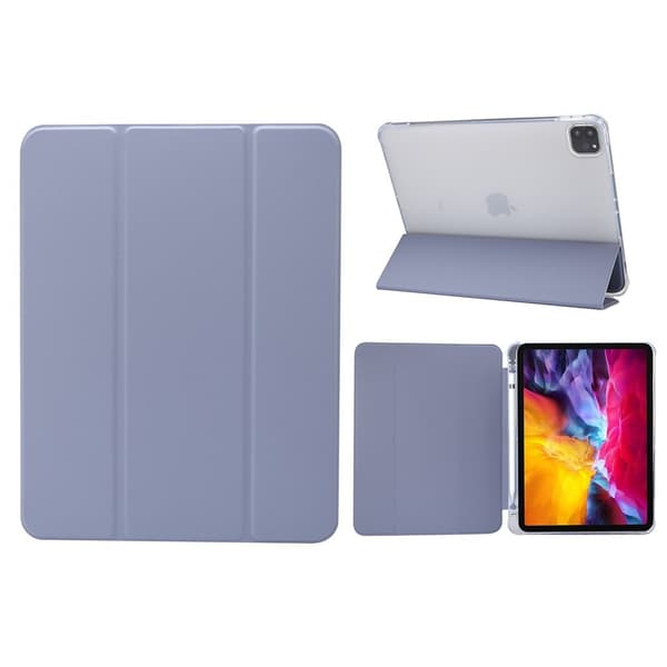 iPad Pro 11 tum (2020) / (2018) coolt trefaldigt läderfodral - Lila Lila
