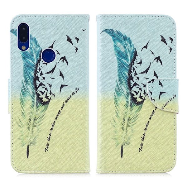 Wonderland Xiaomi Redmi Note 7 / Note 7S etui – Fjermønster Multicolor