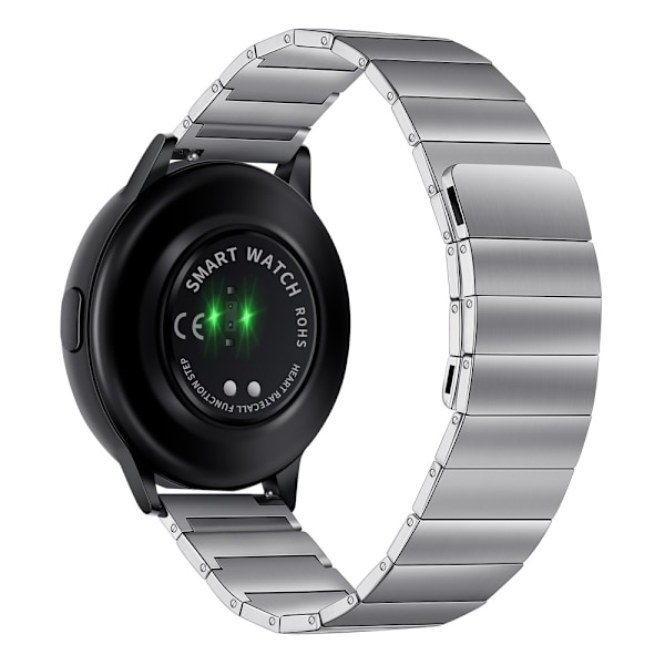 20 mm universellt klockarmband i rostfritt stål - Silver Silvergrå