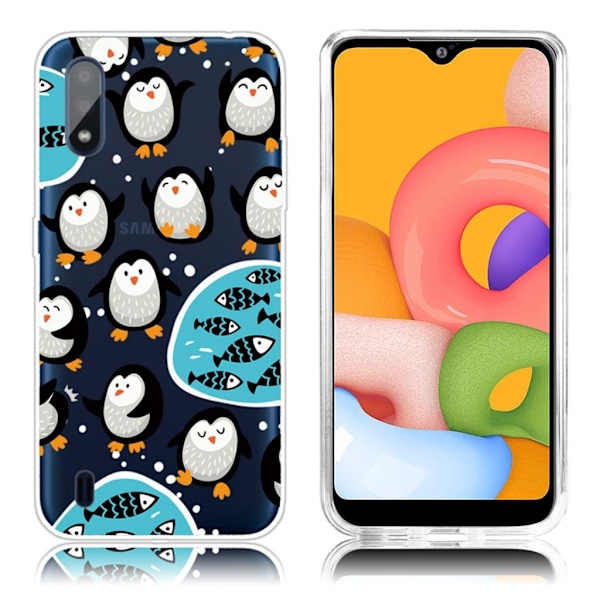 Deco Samsung Galaxy A01 Cover - Pingvin Multicolor