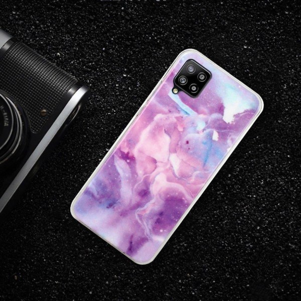 Marble design Samsung Galaxy A42 5G kotelot - Violetti Pilvet Purple