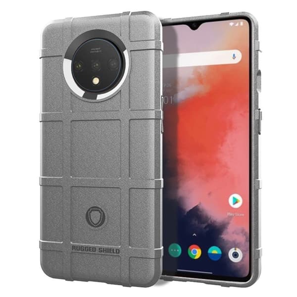 Rugged Shield cover - OnePlus 7T – Grå Silver grey