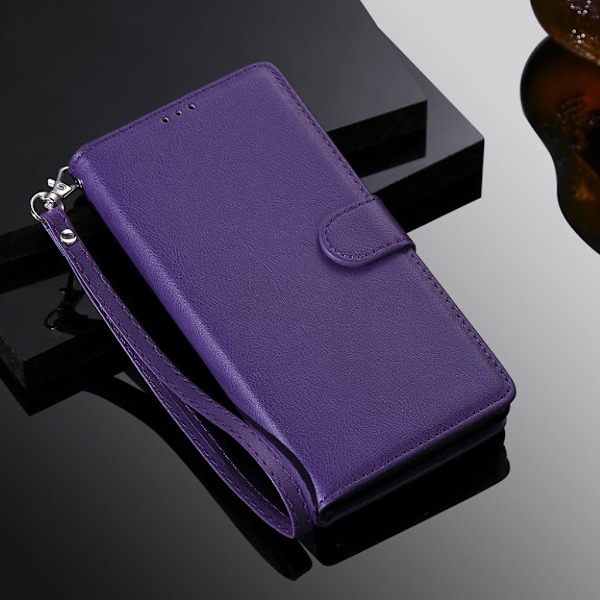 Samsung Galaxy S10 Plus irroitettava nahkainen  suojakotelo - Violetti Purple