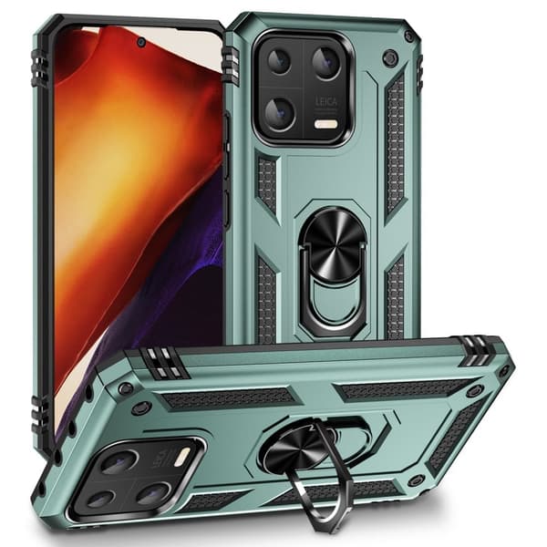 Bofink Combat Xiaomi 13 Etui - Svartgrønn Green