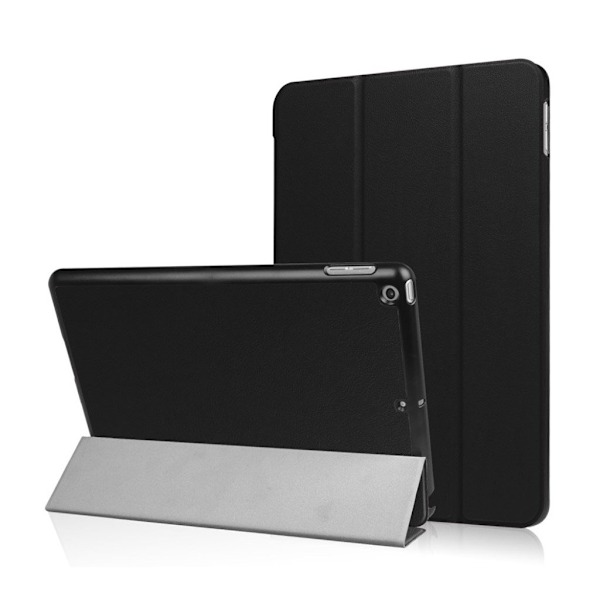 iPad (2017) Tri-Fold PU Lær Etui - Svart Black