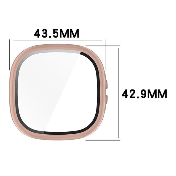 Fitbit Ace LTE hårt, stötsäkert klockfodral Övergripande skyddshölje med HD-film av härdat glas - Rosa Rosa