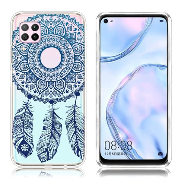 Deco Huawei P40 Lite / Nova 6 SE Cover - Mandala Blomst Blue