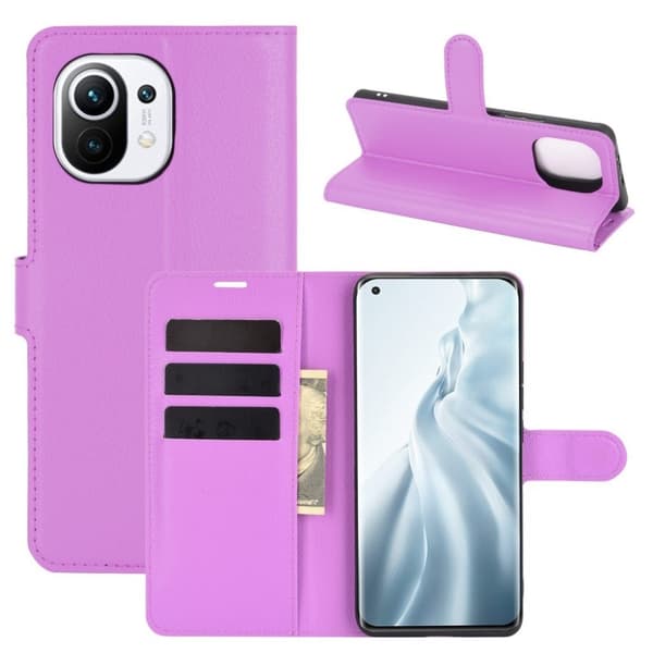 Classic Xiaomi Mi 11 Flip Etui - Lilla Purple