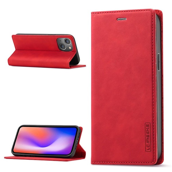 LC.Imeeke iPhone 13 Läppäkotelo - Punainen Red