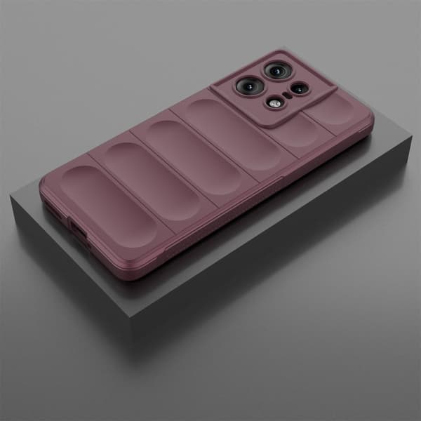 Mjukt greppformat Motorola Edge 50 Pro skal - Vinröd Röd