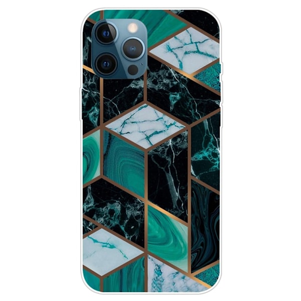 Marble design iPhone 14 Pro Max cover - Smaragd Marmor Multicolor