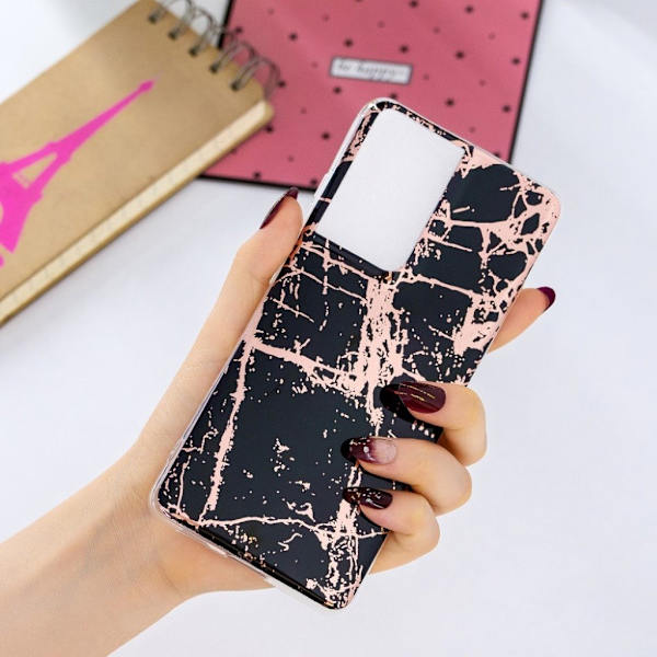 Marble Samsung Galaxy S21 Ultra etui - sort Black