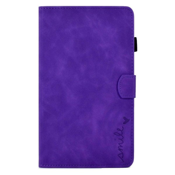 Samsung Galaxy Tab A7 Lite leather flip case with card slots - P Lila