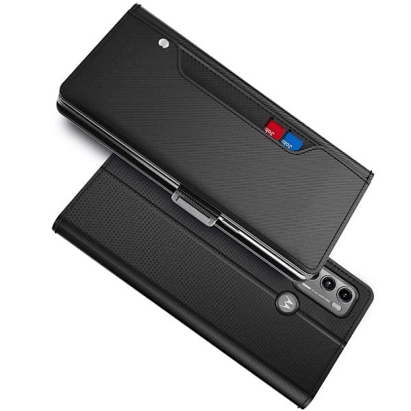 Phone Suojakotelo With Make-up Mirror And Slick Design For Motorola Moto G60 - Sininen Blue