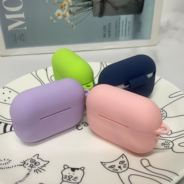 1.3mm AirPods Pro 2 silicone case with buckle - Hyacinth Purple Lila