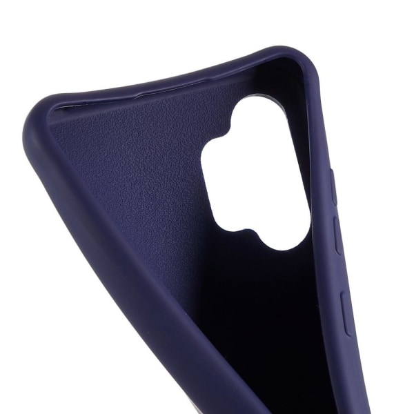 Tunt TPU-fodral med matt yta och justerbar rem för Samsung Galaxy A32 - Mörkblå Blå