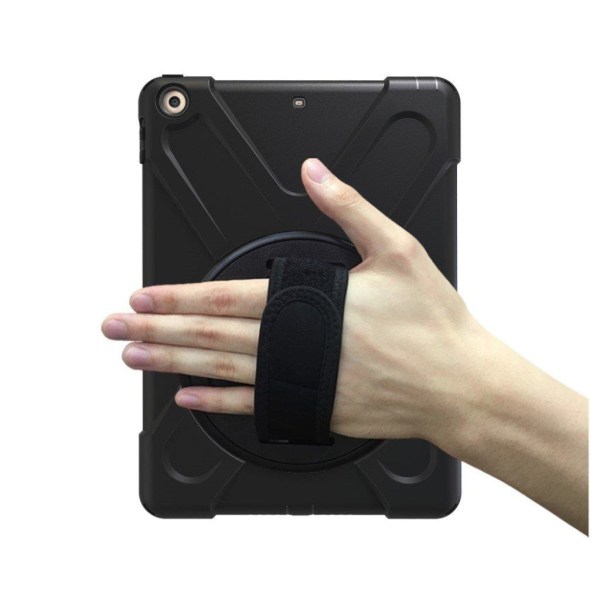 iPad (2018) X-Muotoinen 360 Asteen Käännettävä Hybriidi Taksuoja Black