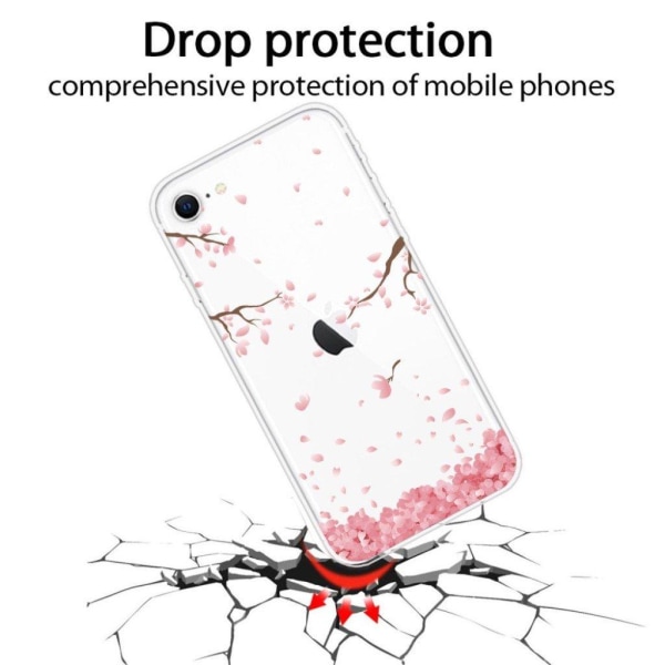Blødt, fleksibelt beskyttelsesetui med sødt mønster iPhone SE (2 Pink