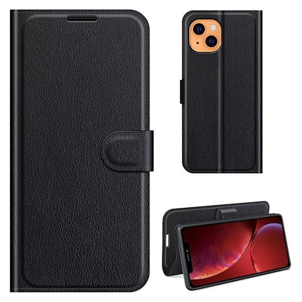Classic iPhone 13 flip etui - Svart Black