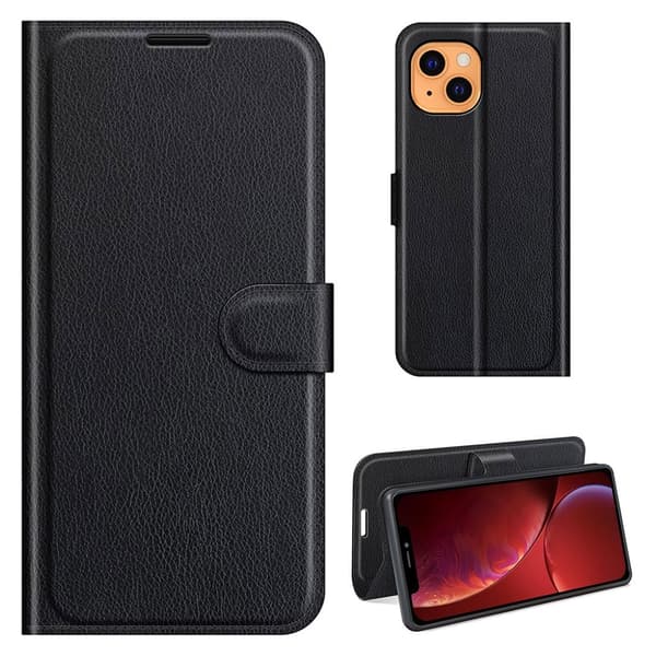 Klassisk iPhone 13 flip etui - Sort Black